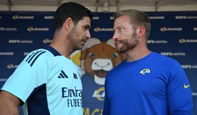 Arteta dành sự ngưỡng mộ cho Sean McVay