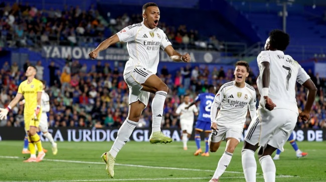 Bộ ba Mbappe – Vinicius – Guler giải mã hàng thủ Getafe