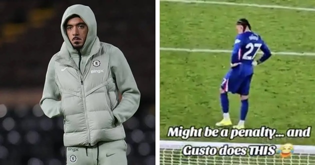 Malo Gusto lén phá chấm 11m khi Chelsea mất người