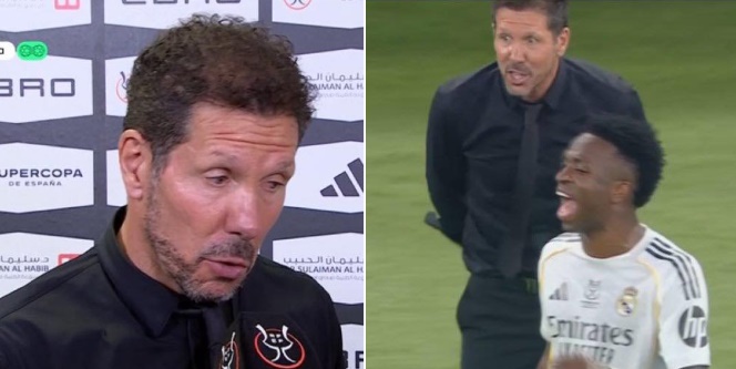 Simeone nói trí nhớ tồi khi bị hỏi vụ ”trù ẻo” Vinicius